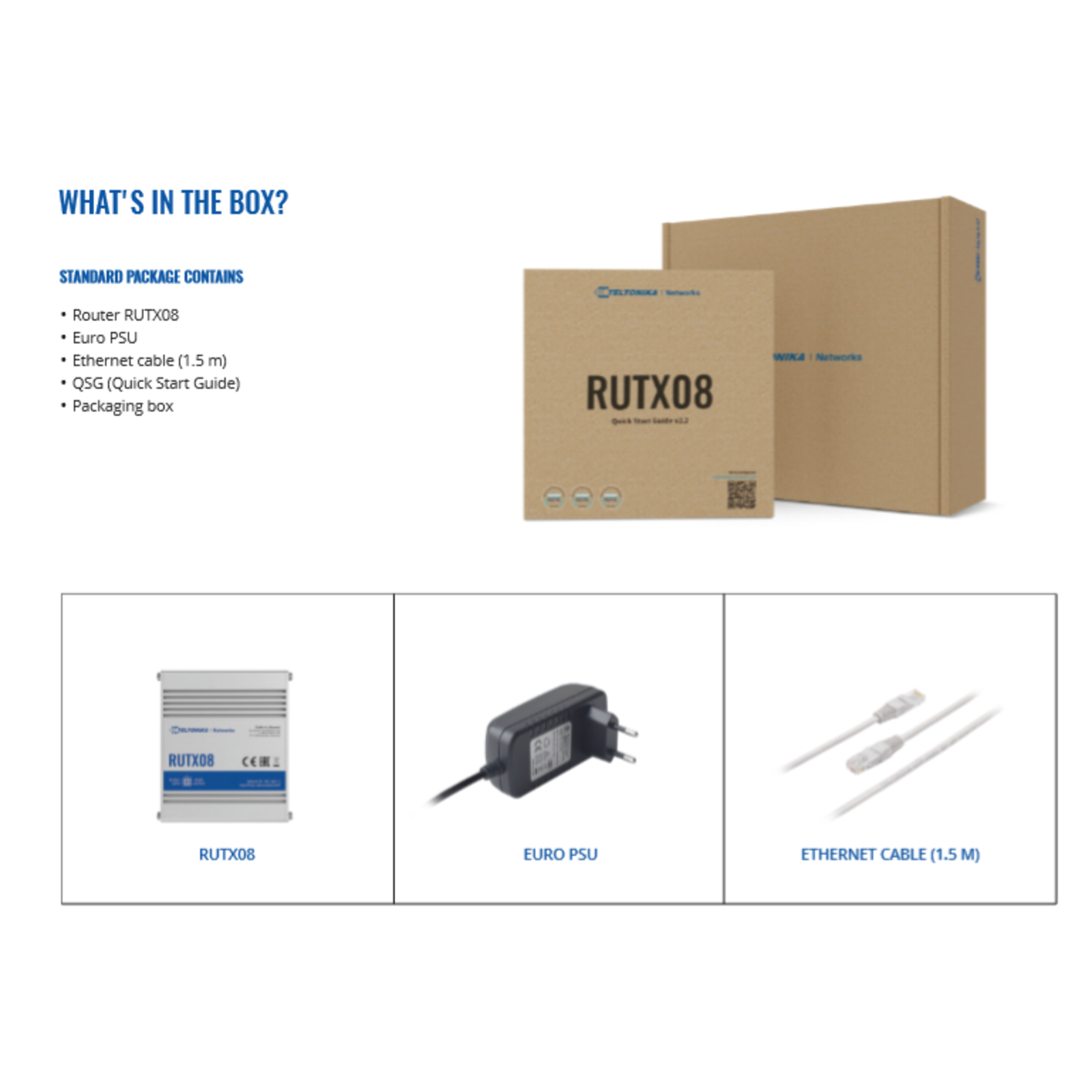 Teltonika Industrial Ethernet router 4-Port-Switch GigE -RUTX08