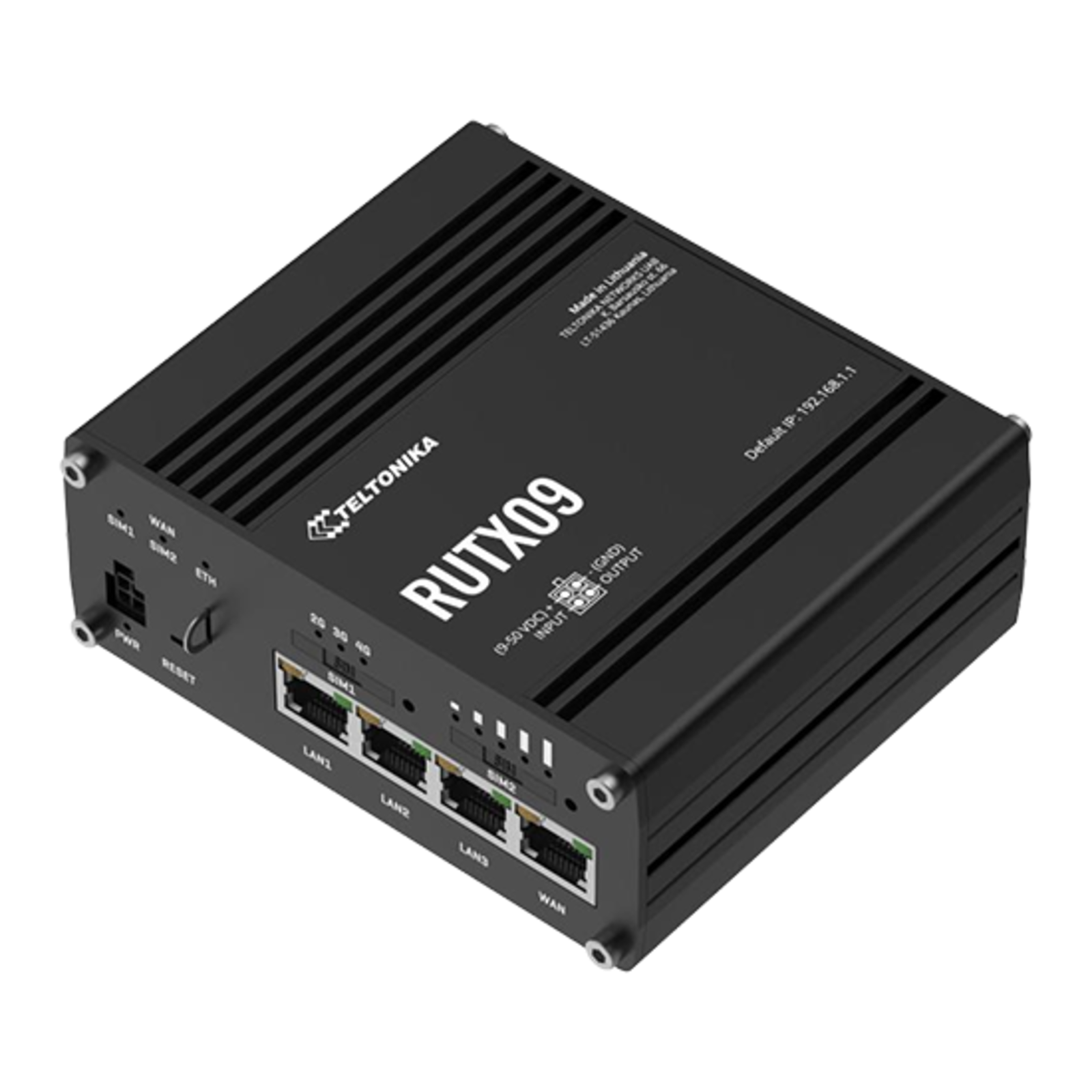 Teltonika RUTX09 Ethernet WAN SIM Card Slot Aluminium