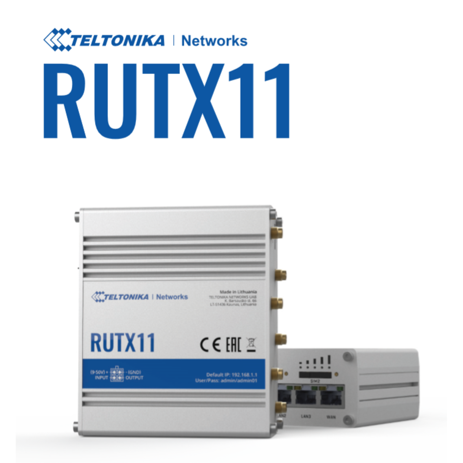 Teltonika Rugged router 4-Port-Switch -CAT6 LTE RUTX11