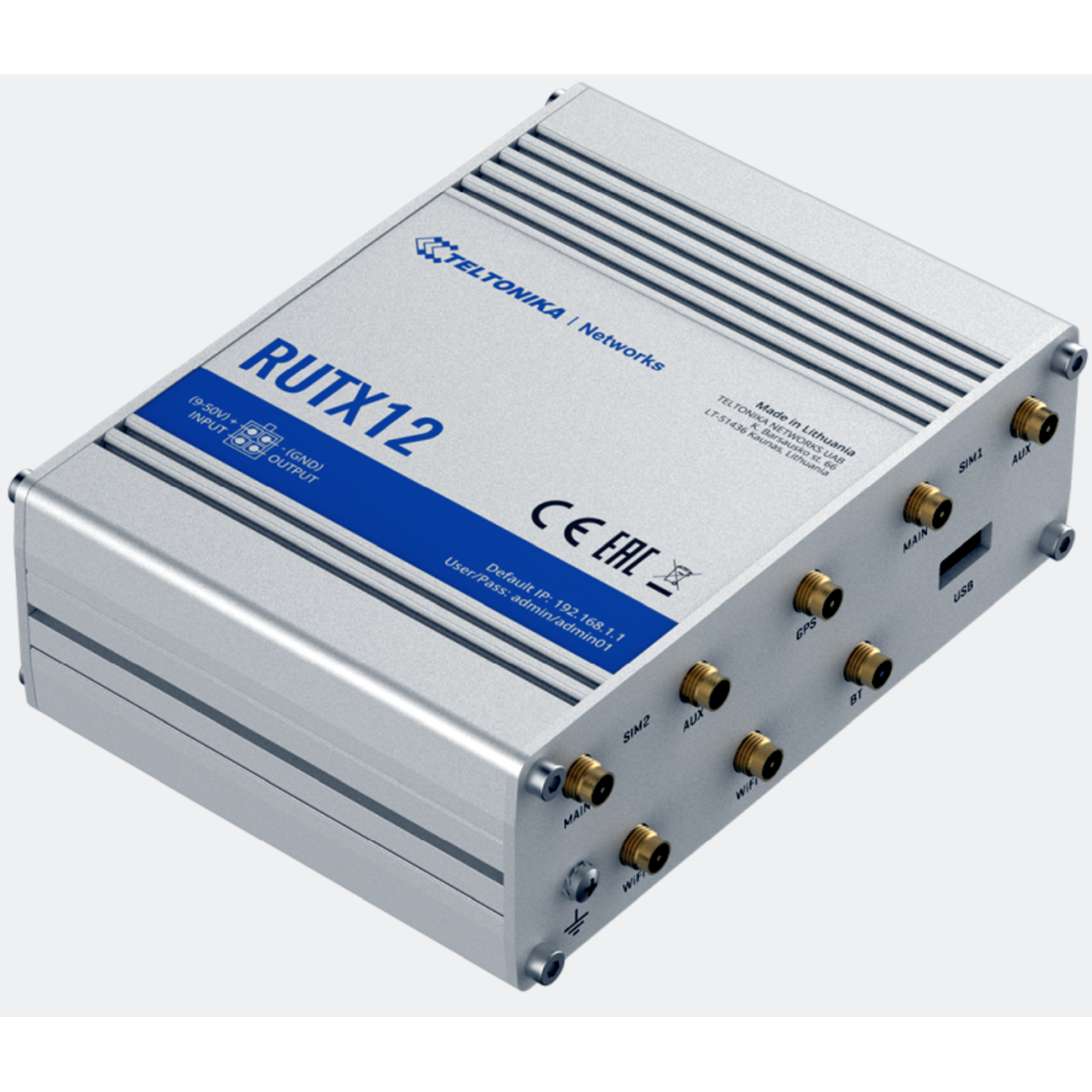 Teltonika Industrial Cellular router Dual LTE CAT6 RUTX12
