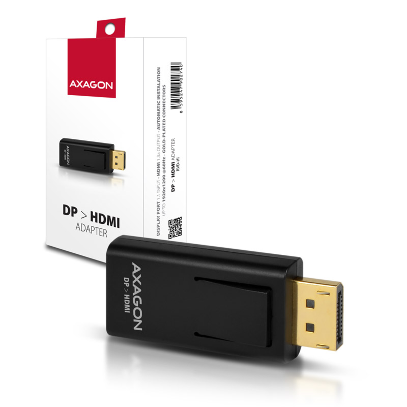 Axagon RVD-HI DisplayPort to HDMI Reduction Mini Adapter Full HD Black