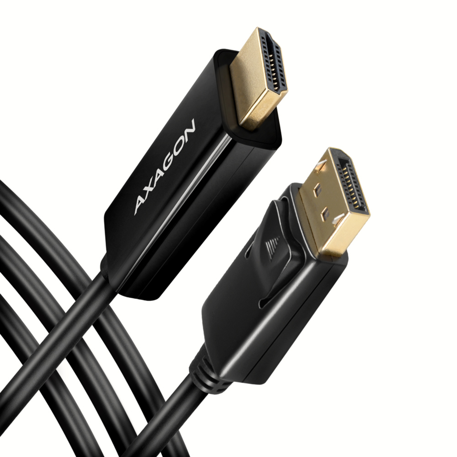 Axagon RVD-HI14C2 DisplayPort to HDMI Adapter Cable 4K/30 Hz 180cm Long Black