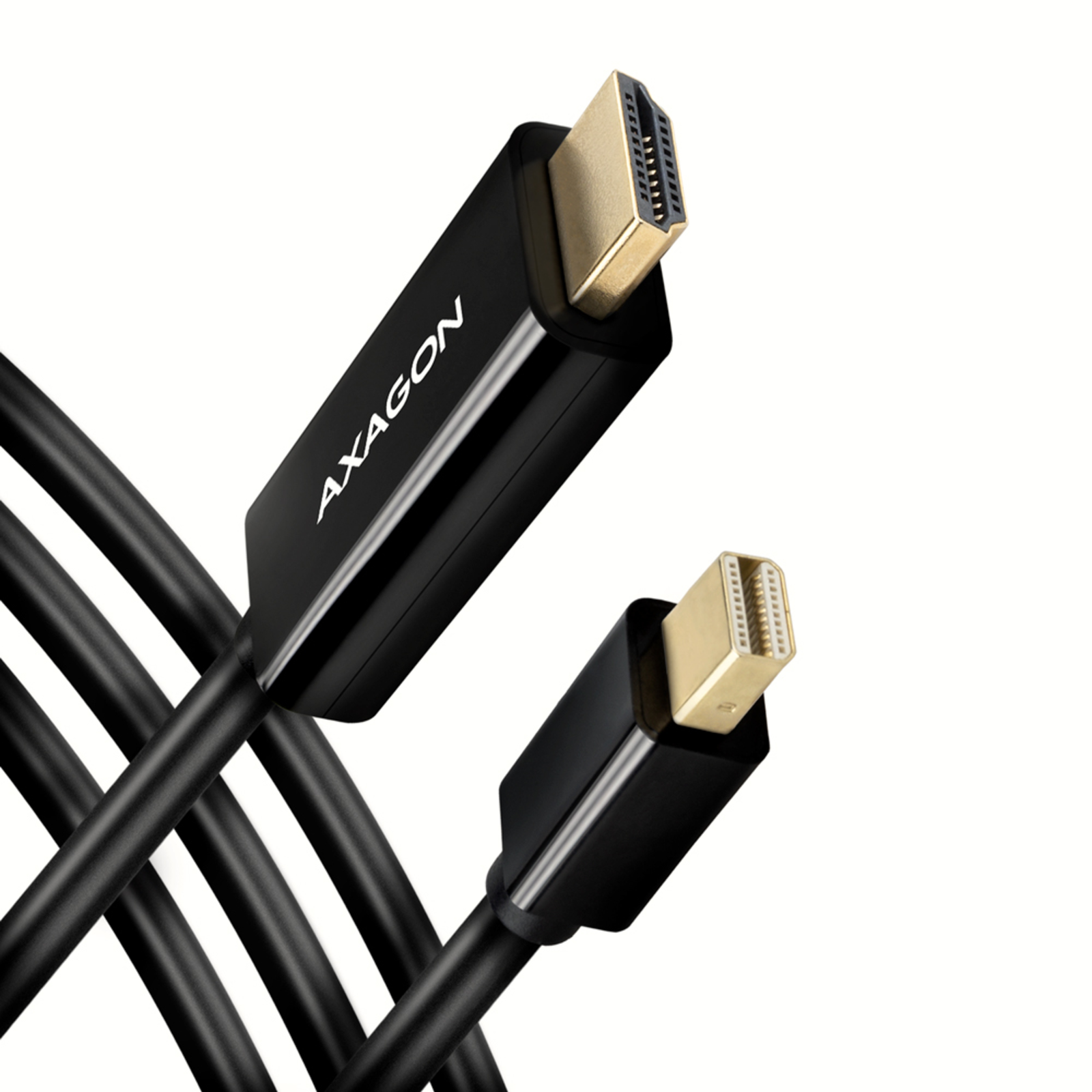 Axagon RVDM-HI14C2 Mini-DisplayPort to HDMI Adapter Cable 4K/30 Hz 180cm Long Black