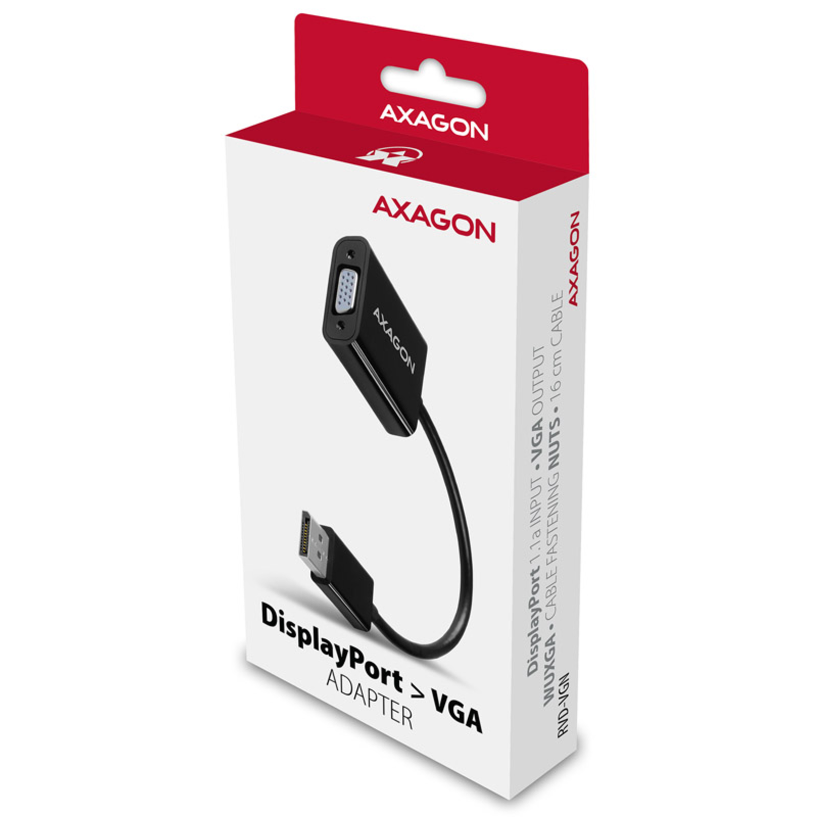 Axagon RVD-VGN DisplayPort to VGA Adapter WUXGA Black