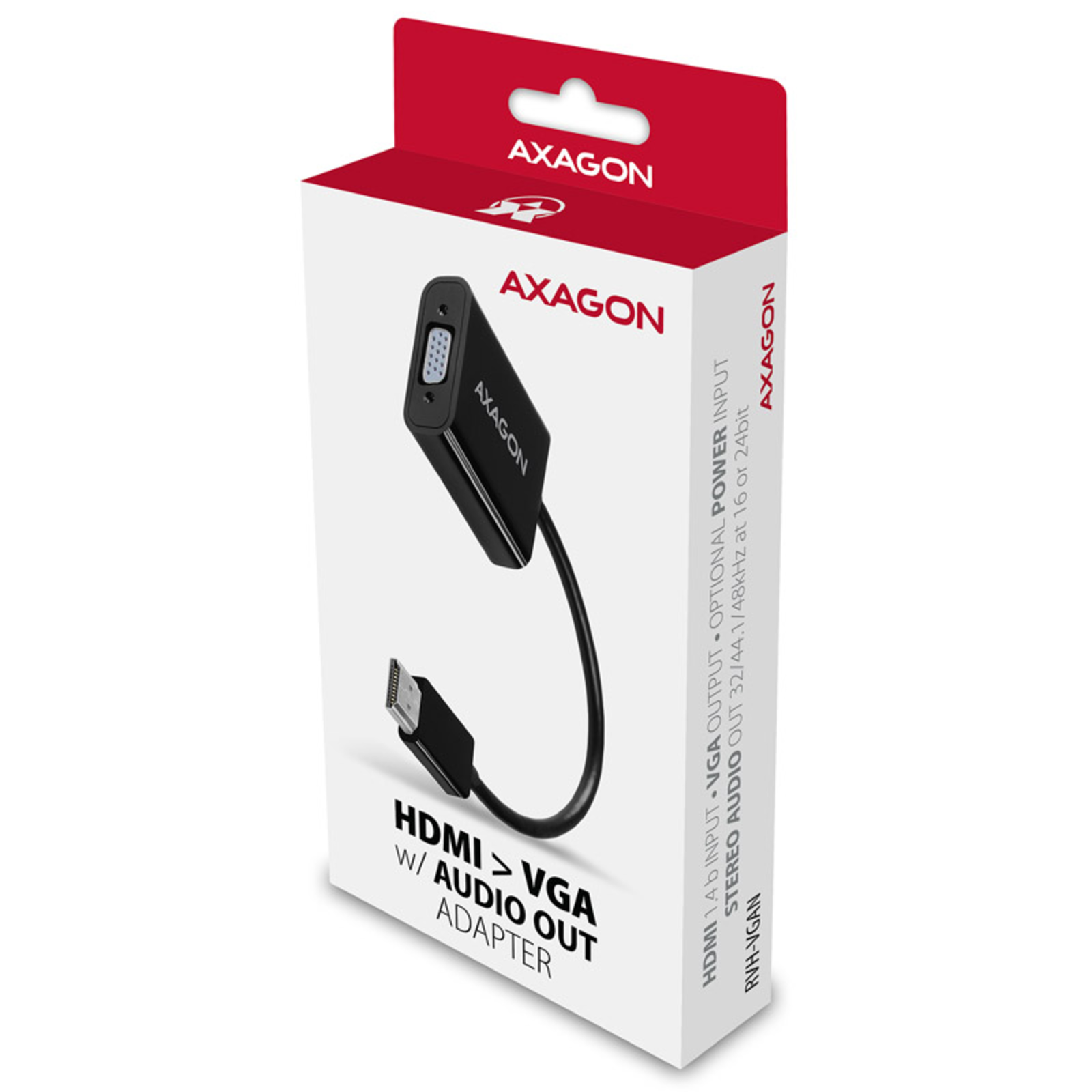 Axagon RVH-VGAN HDMI to VGA Reduction Adapter Full HD Audio Out