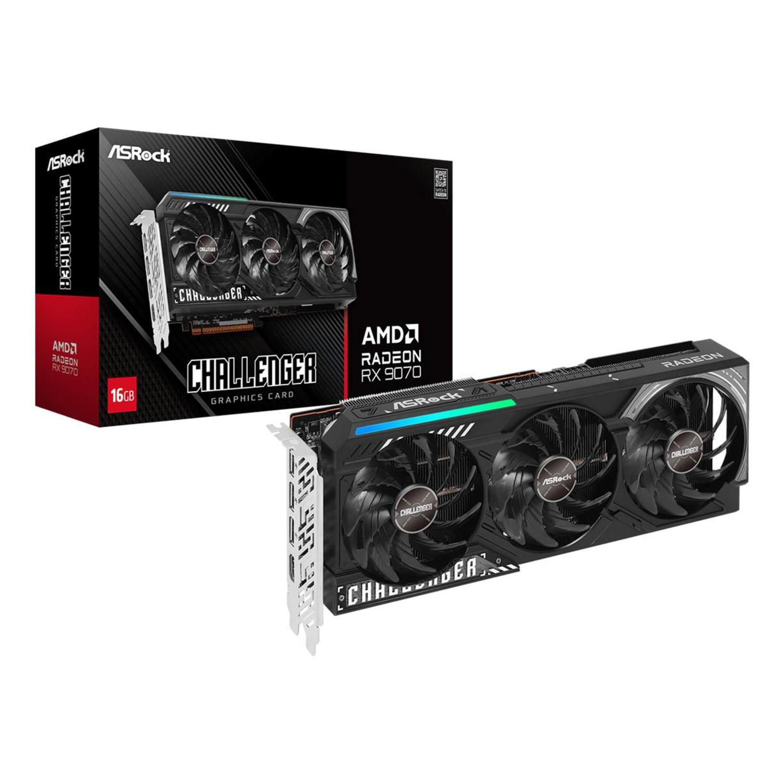 ASRock VGA AMD Radeon RX 9070 Challenger 16GB RX 9070 16GB GDDR6 3xDP 1xHDMI