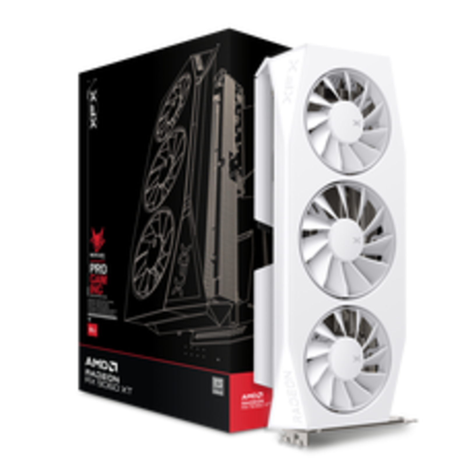 XFX VGA Radeon RX9060XT Mercury OC Gaming WHITE 2xDP/1xHDMI AMD Radeon Graphics Card