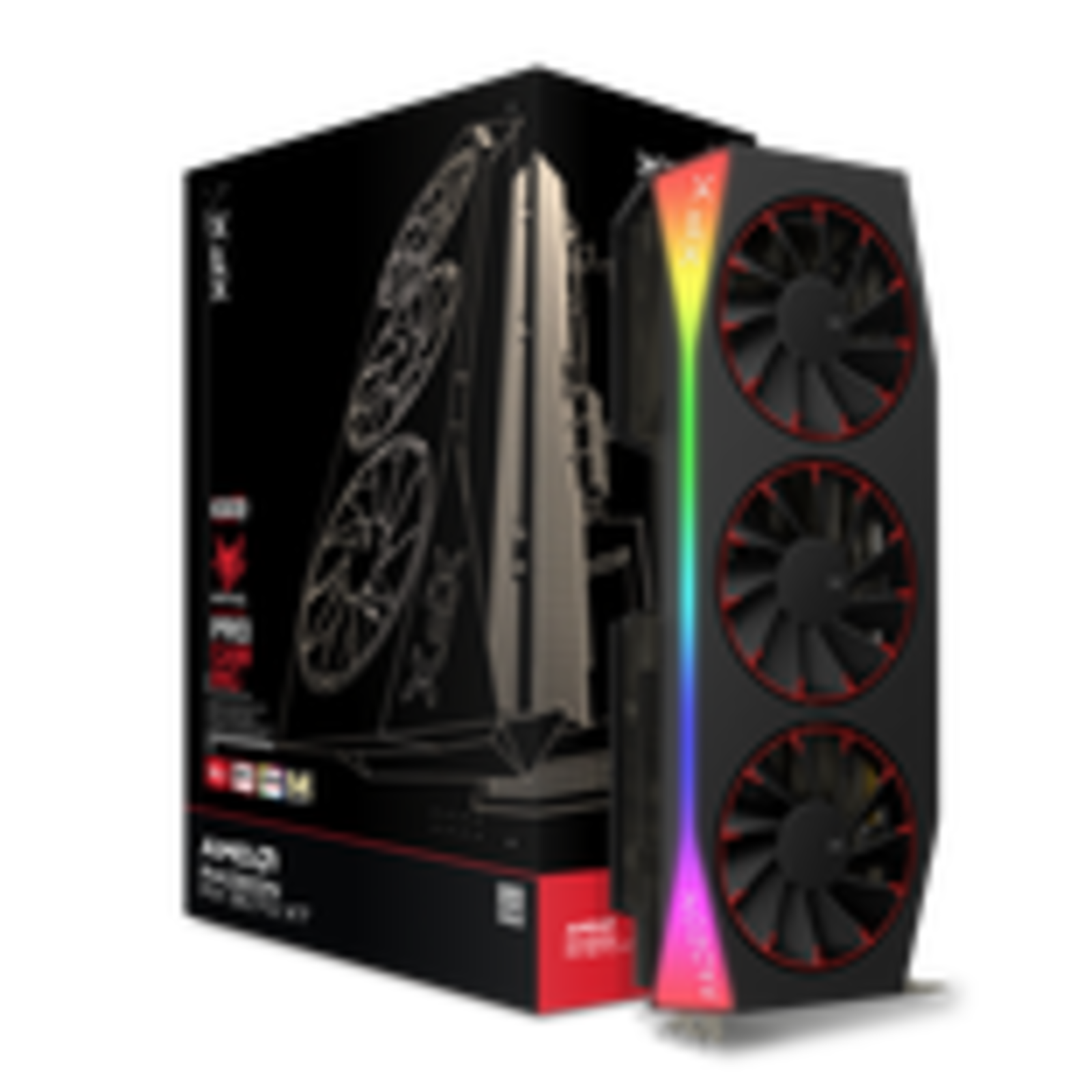 XFX RX 9070XT MERCURY Magnetic Air RGB Gaming 16GB OC Black Retail 16384 MB