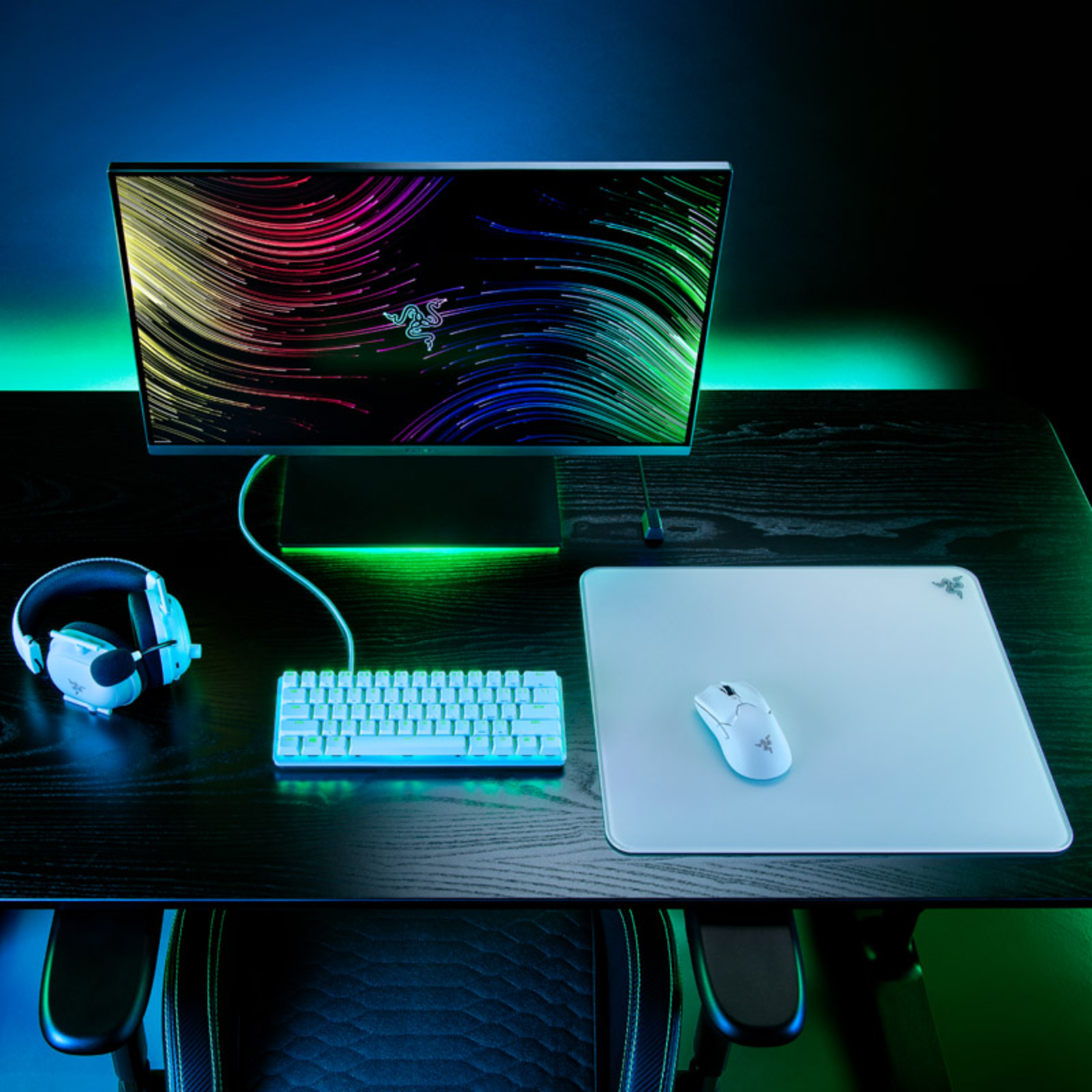 Razer Atlas Mouse Pad White Micro-etched Surface Dirt And Scratch Resistant