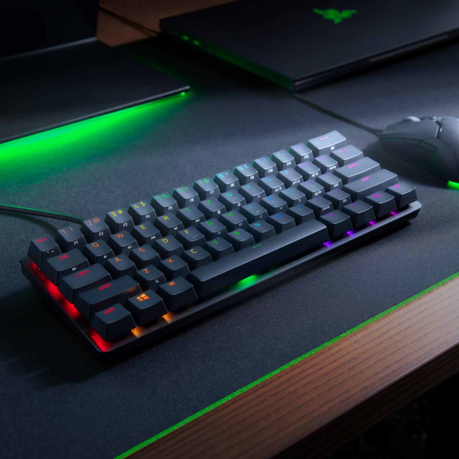 Razer Huntsman Mini Black DE Layout Clicky Optical Purple