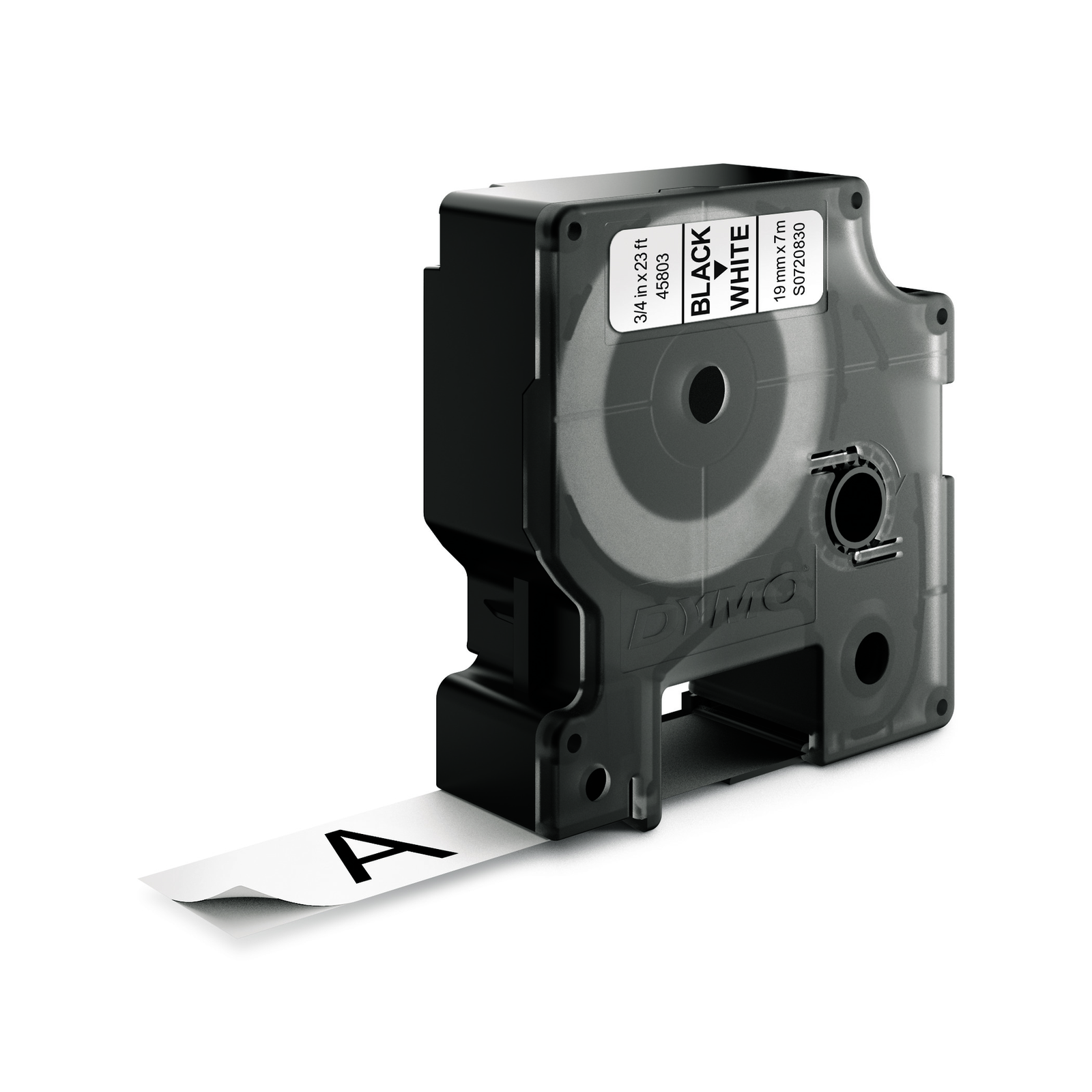 Dymo D1 Glossy Black on White Roll (1.9cm X 7 M)