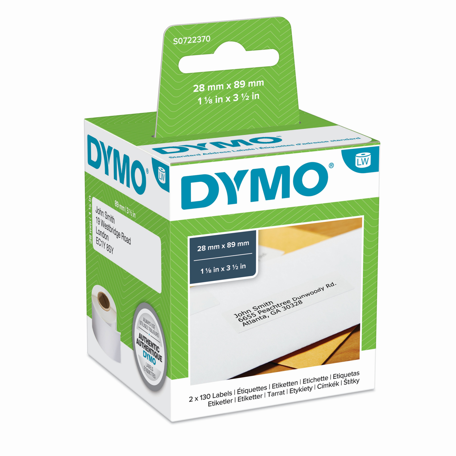 Dymo Label WRITER ADDRESS PERMANENT ADHESIVE