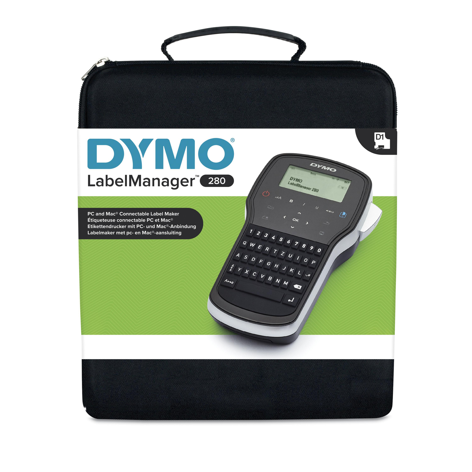 Dymo LabelManager 280 in Practical SoftCase Qwertz Case