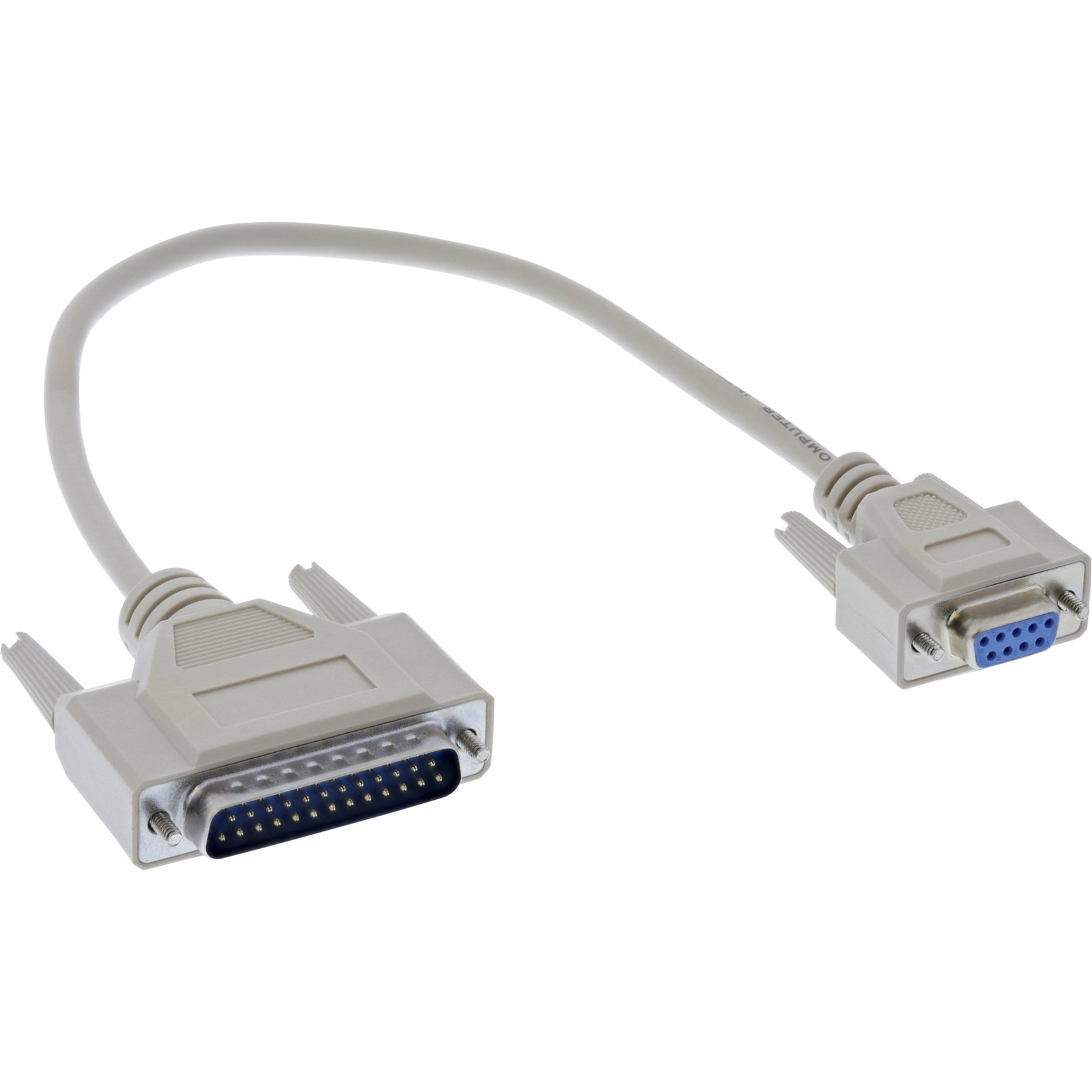 InLine Serial Cable 9-pin Socket to 25-pin Plug 0.33m