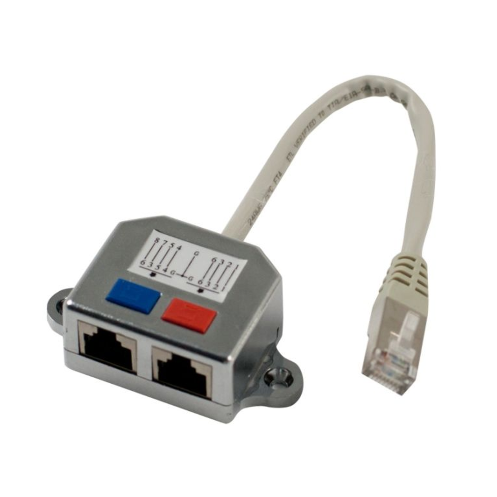 Synergy 21 S215236 TP Plug 2xTP Jack 0.15 M Grey Metallic
