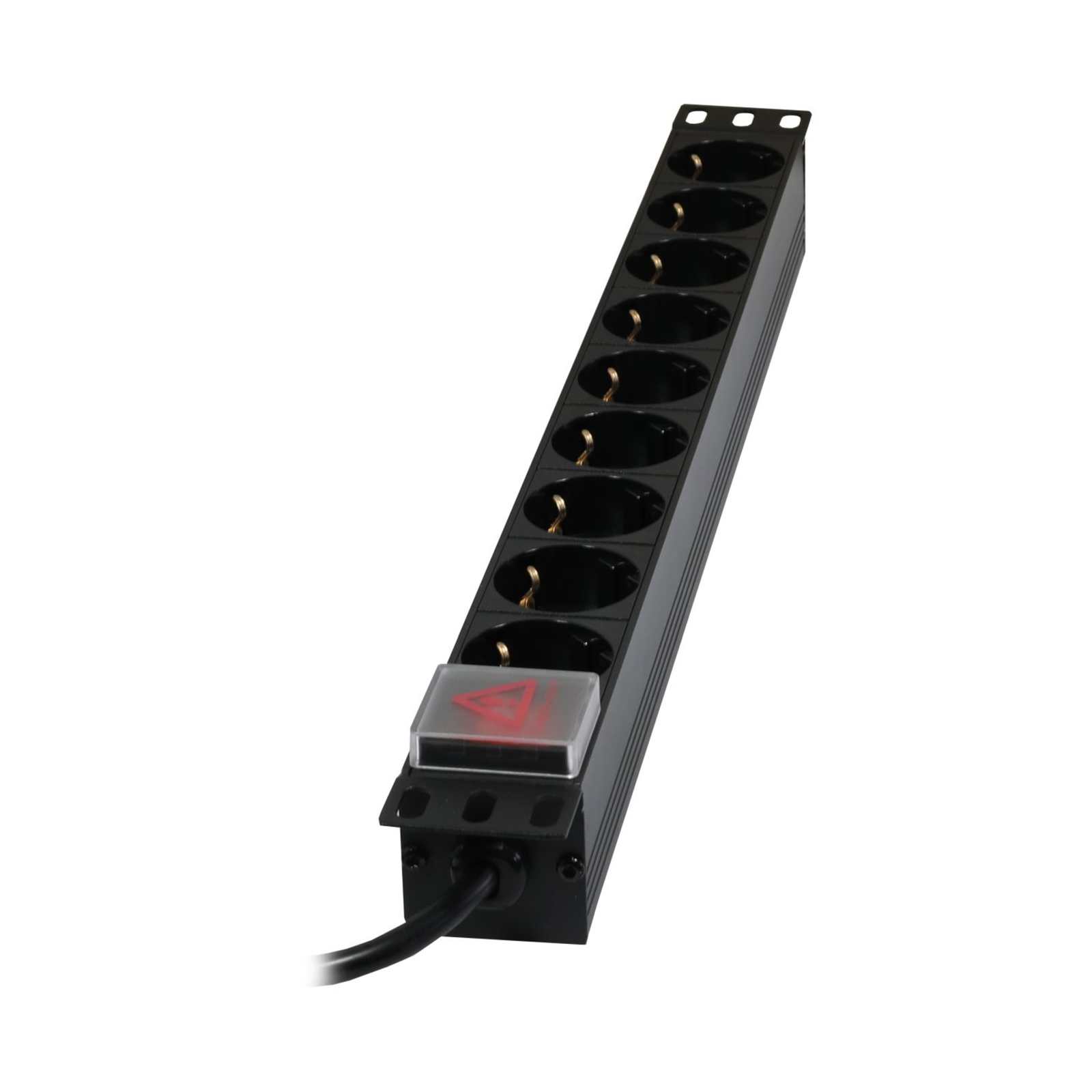 Synergy21 19zbh. Multiple Socket Outlet 9xSockets(CEE7)-gtPlug(CEE7) Switch Black