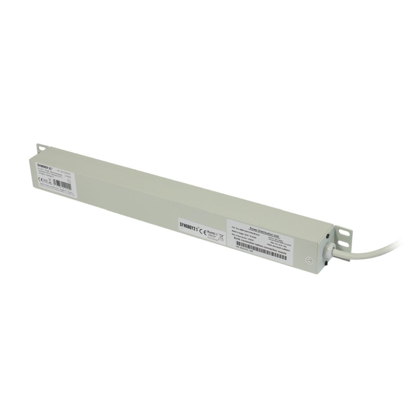 ALLNET 19 Multiple Socket Outlet 9x Sockets (CEE7) -gt Plugs (CEE7) Light Grey Synergy 21