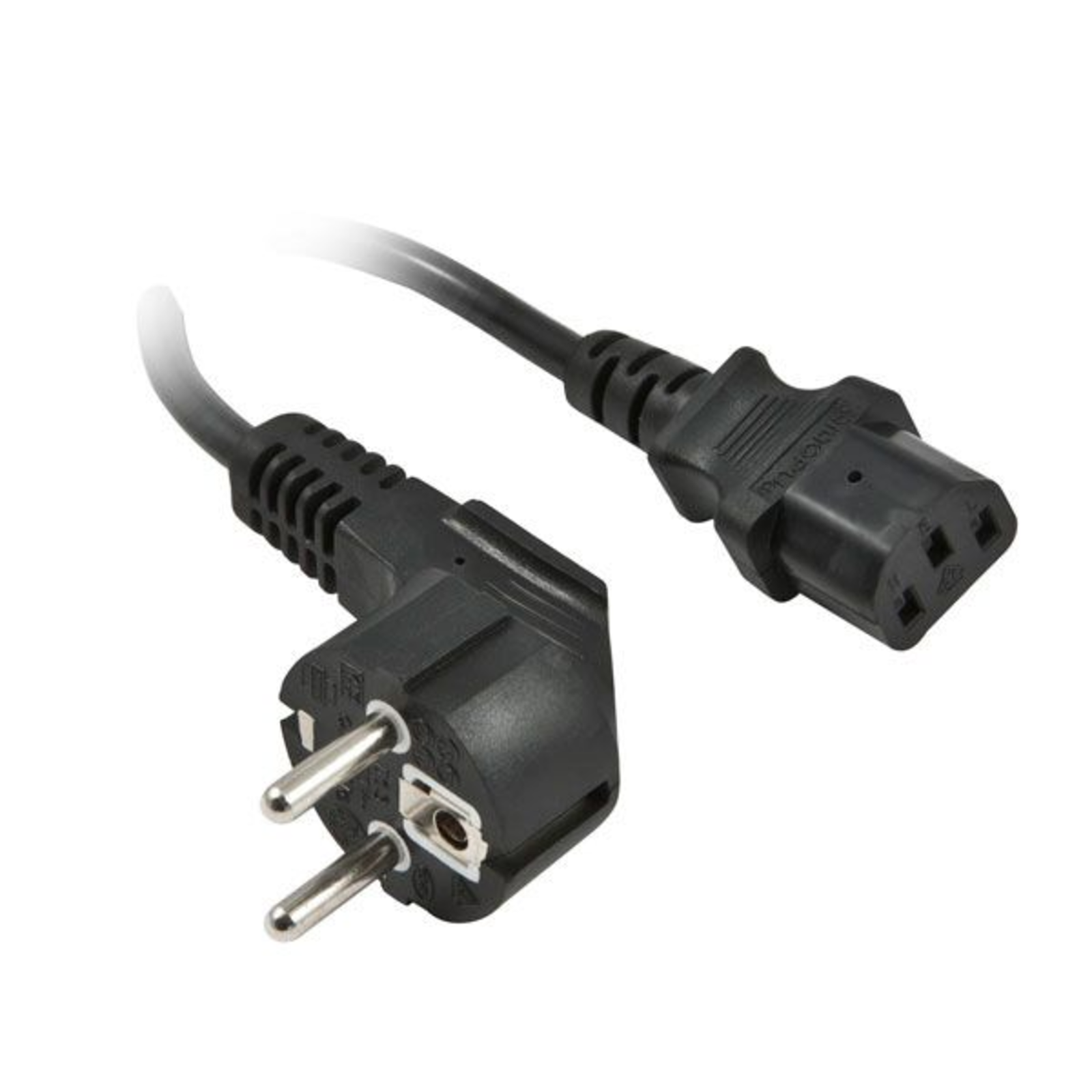 Synergy 21 Power Cable 230V Safety Plug CEE7 -Cold Equipment IEC-C13 Socket 1m Black Supply