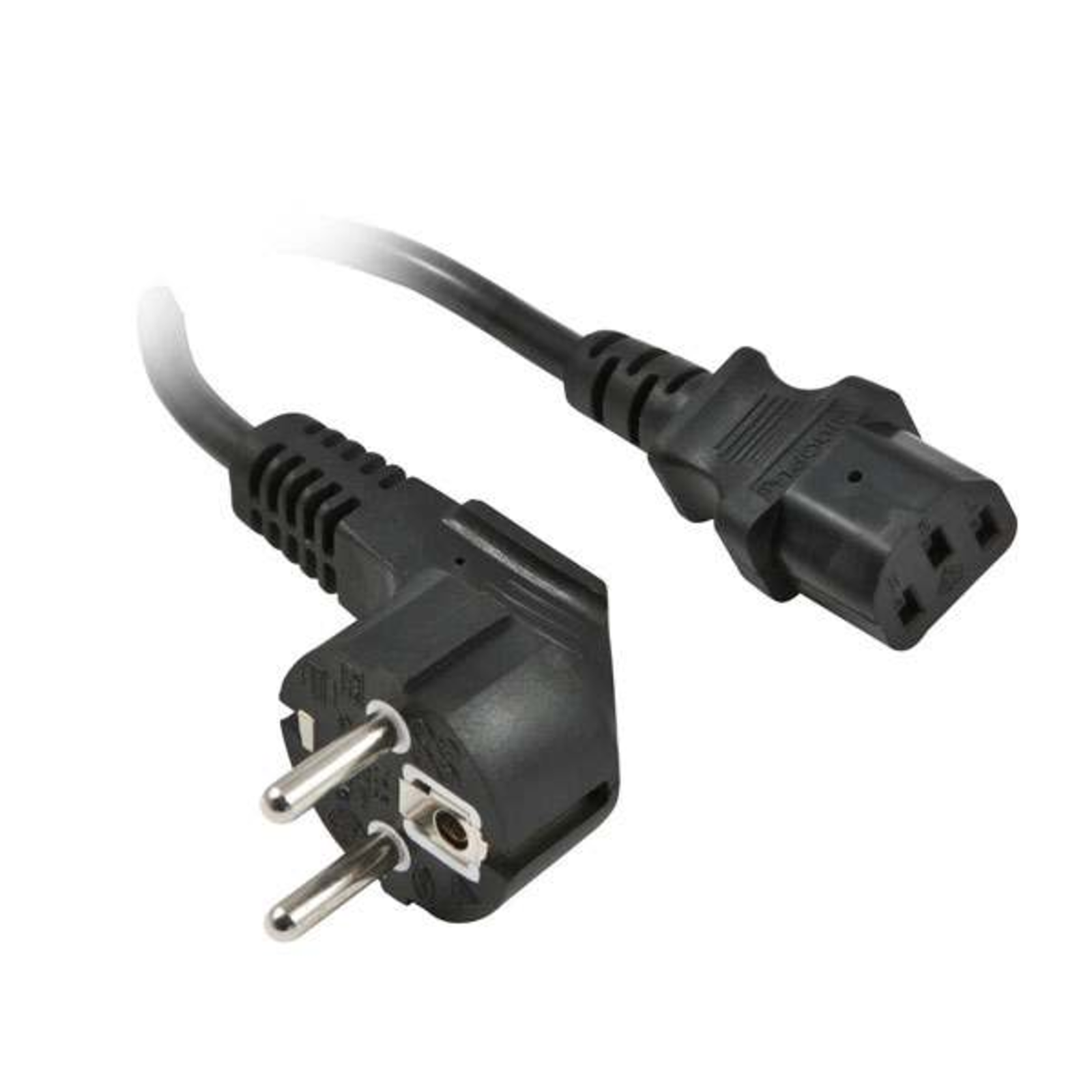 Synergy 21 S215398 3 M Type F Mains Plug IEC C13 250 V Black