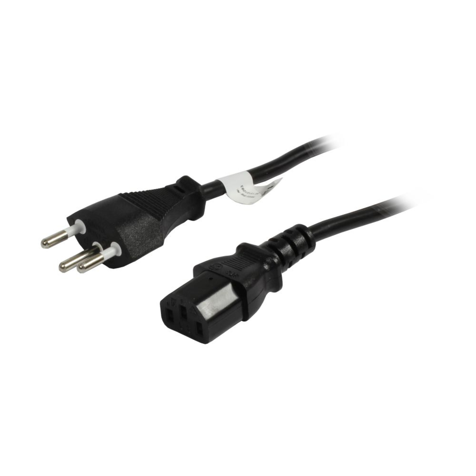 Synergy 21 S215444 2 M Type J Mains Plug C13 Coupler 230 V Black