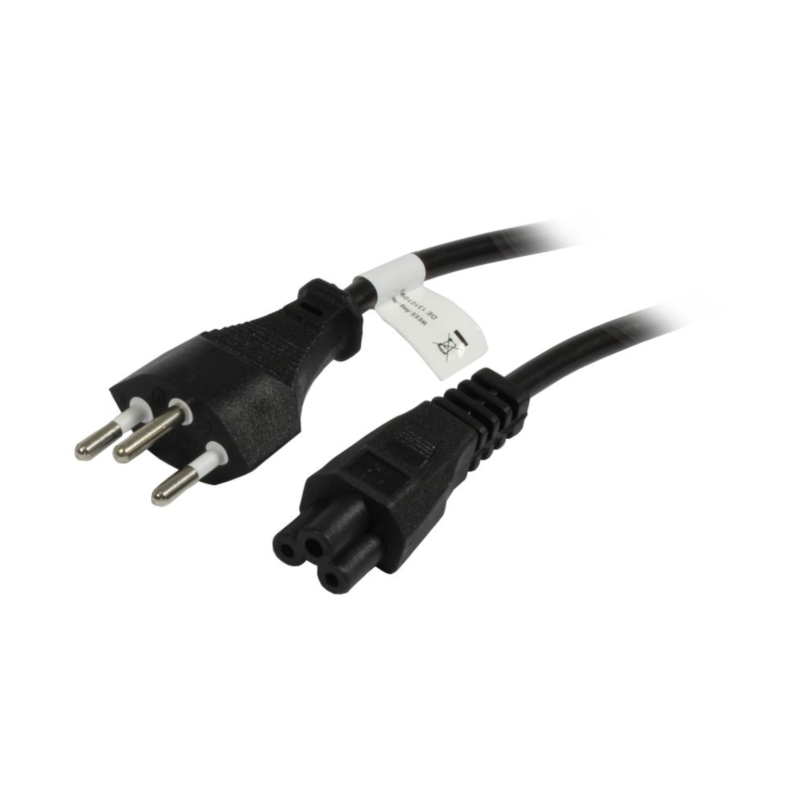 Synergy 21 S215445 1.8 M Type J Mains Plug C5 Coupler Black