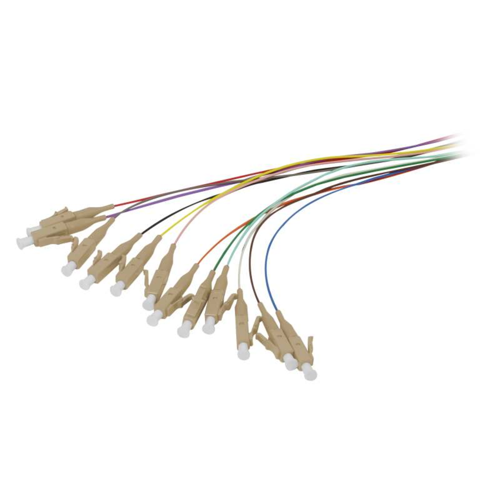 Synergy21 Fibre Optic Pigtail LC 50/125u 2m OM2 12-pack Coloured