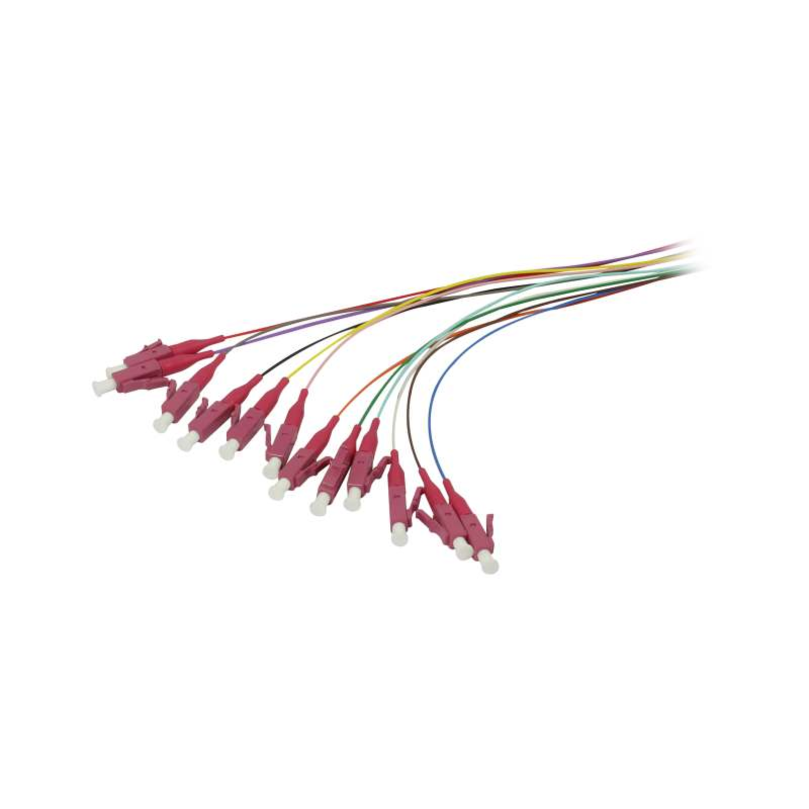 Synergy21 Fibre Optic Pigtail LC 50/125u 2m OM2 12-pack Coloured