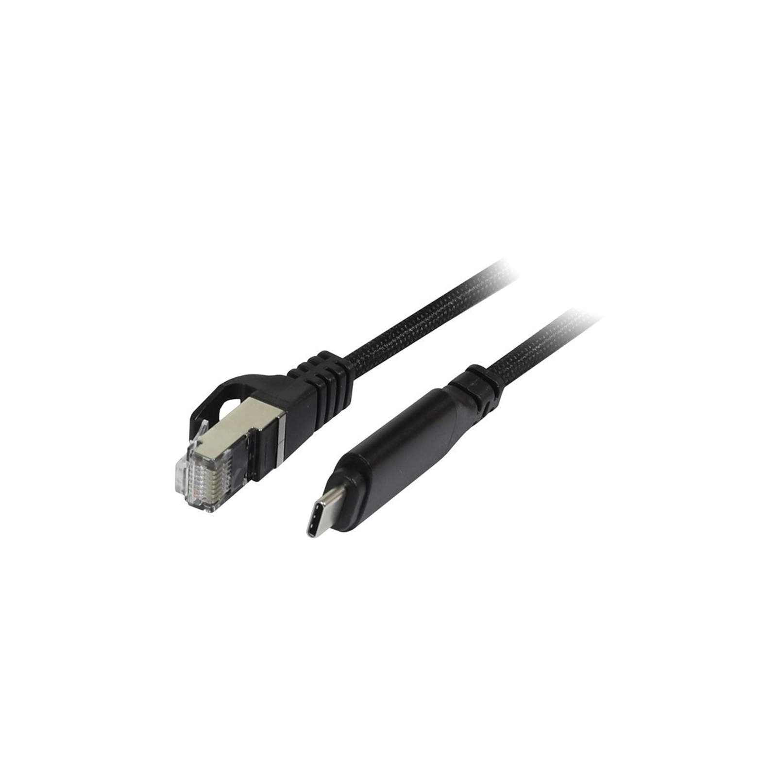Synergy 21 Cable USB 3.2 C St RJ45 2.0m USB3.2 Type-C Black Textile Cable DigitalData (S215535)