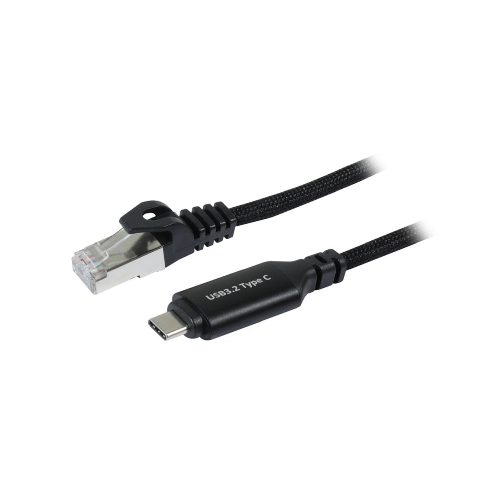 Synergy 21 Cable USB 3.2 C St RJ45 3.0m USB3.2 Type-C Black Textile Cable DigitalData (S215536)