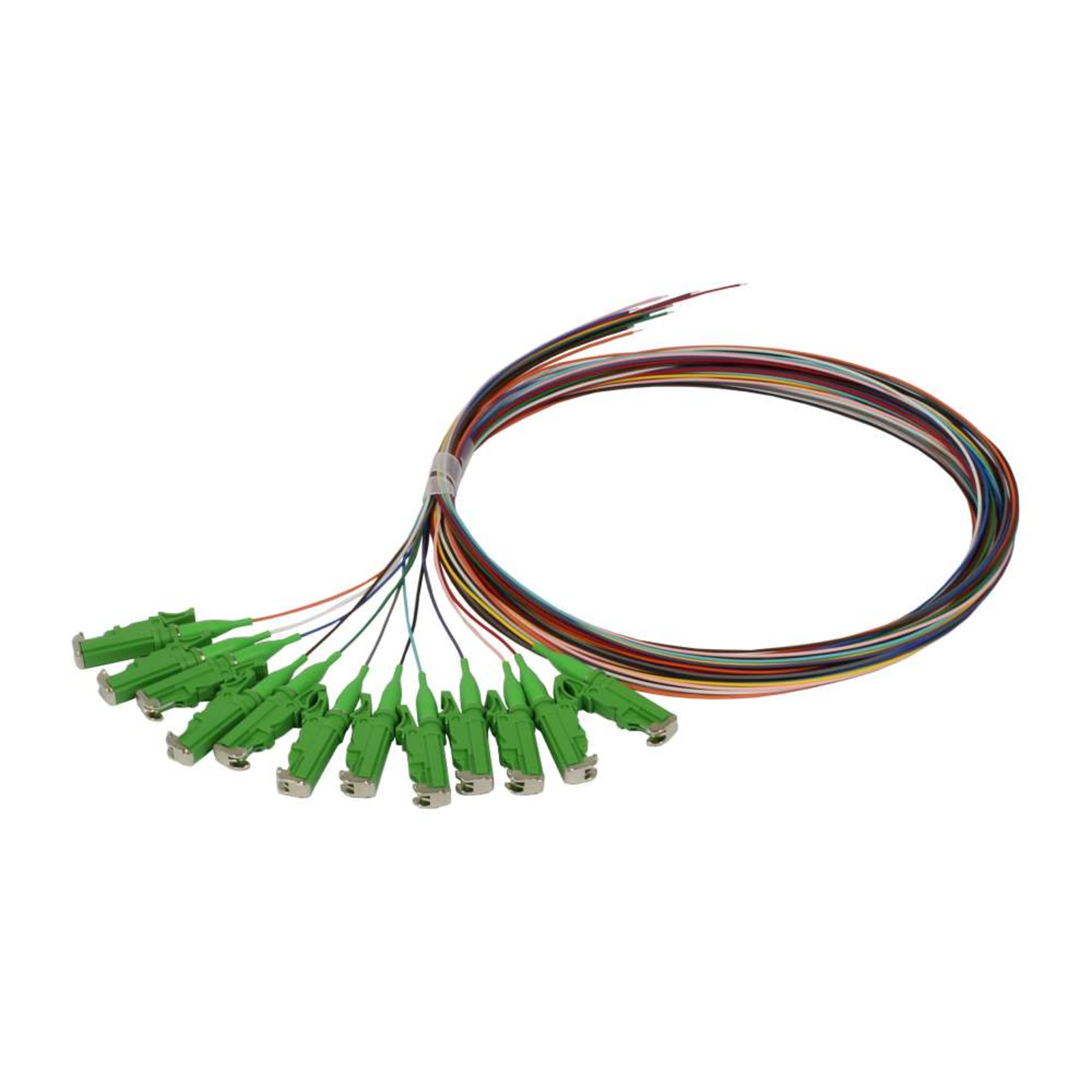 Synergy21 Fibre Optic Pigtail LSH (E2000APC) 9/125u 2mtr. OS2 12-pack Coloured
