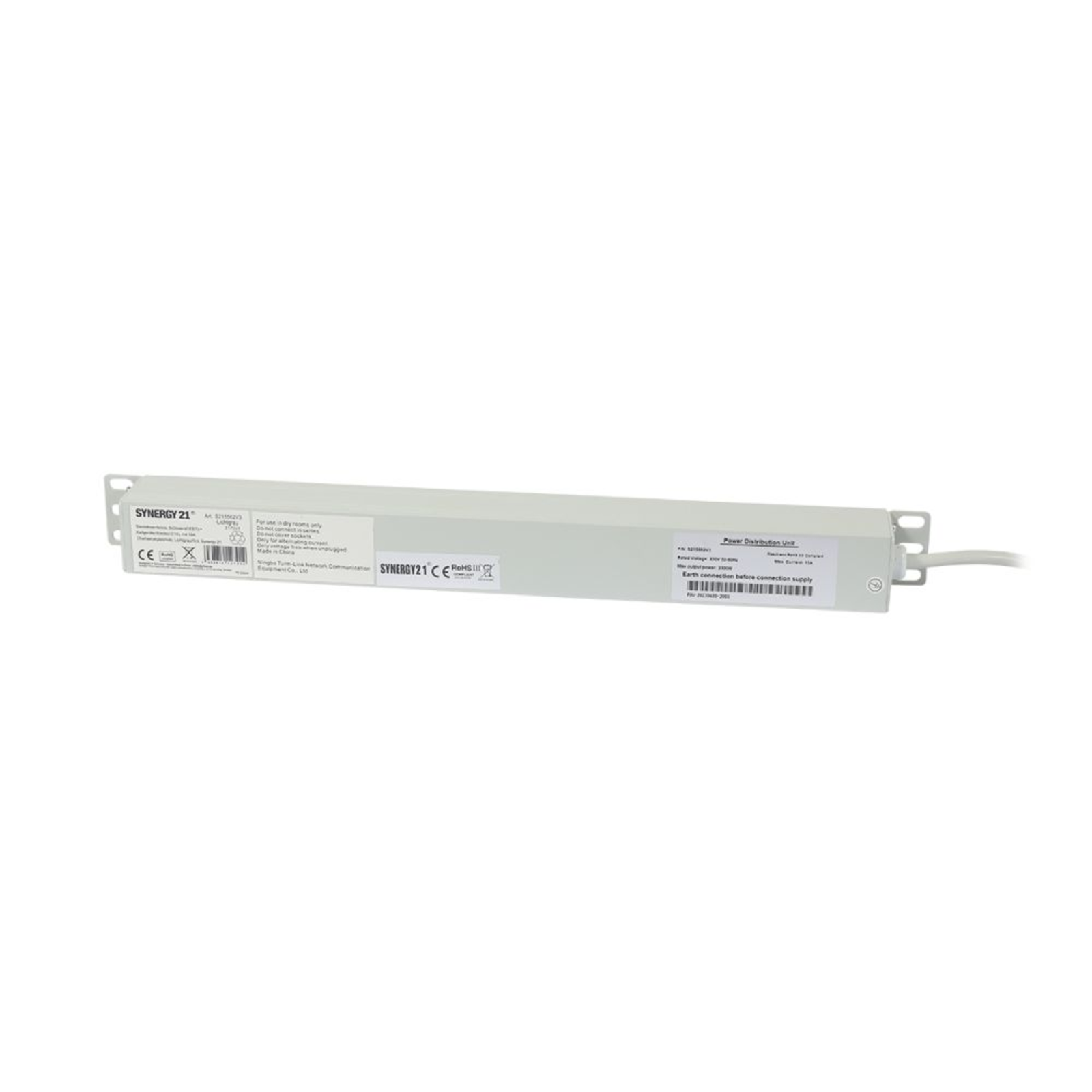 Synergy 21 ALLNET 19inchinchzbh. Power Strip 9x Sockets CEE7 Cold Device Plug C14 with 10A