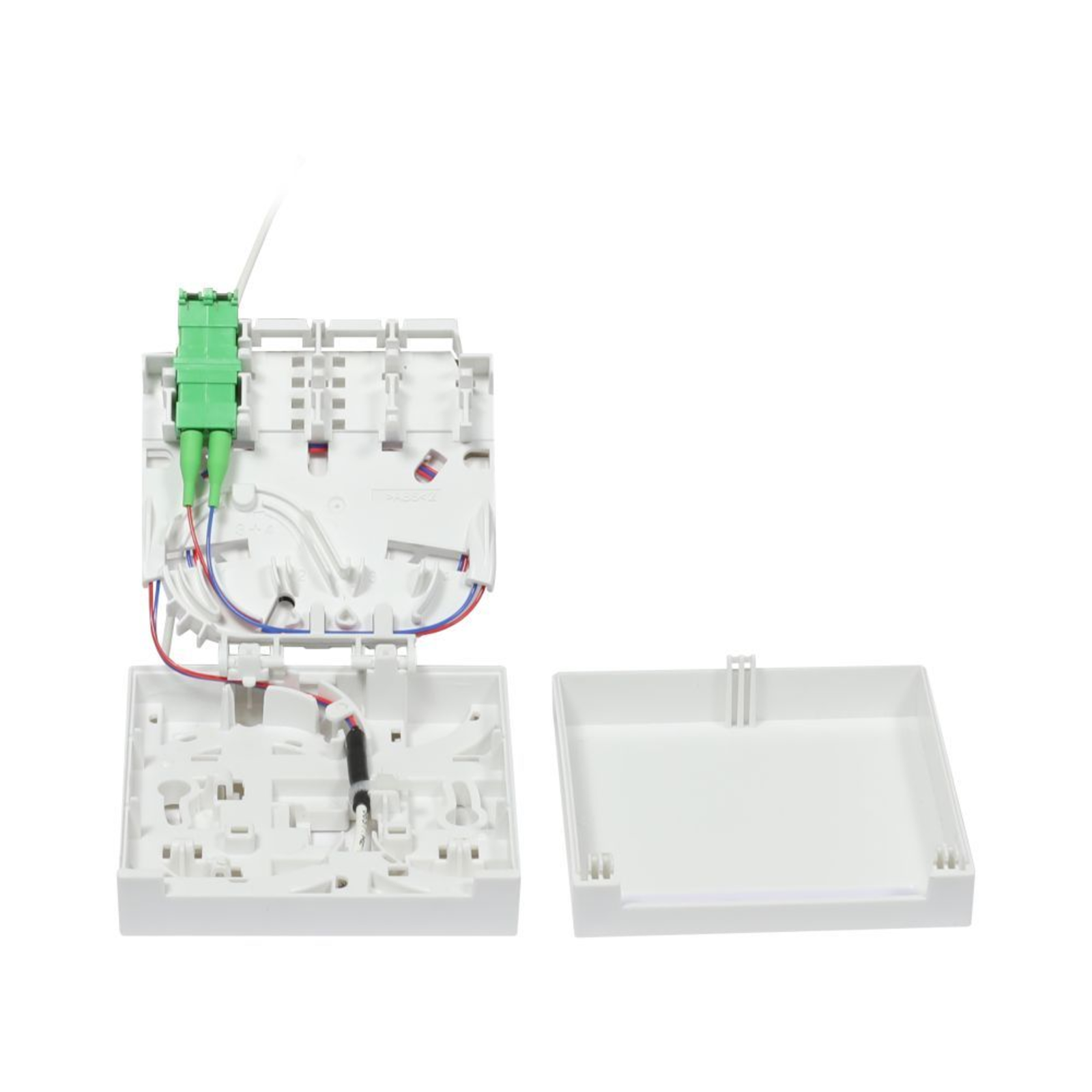 Synergy21 FTTH Compact Box Pre-assembled 2xLC-APC Open End 60m 9-125u G.657
