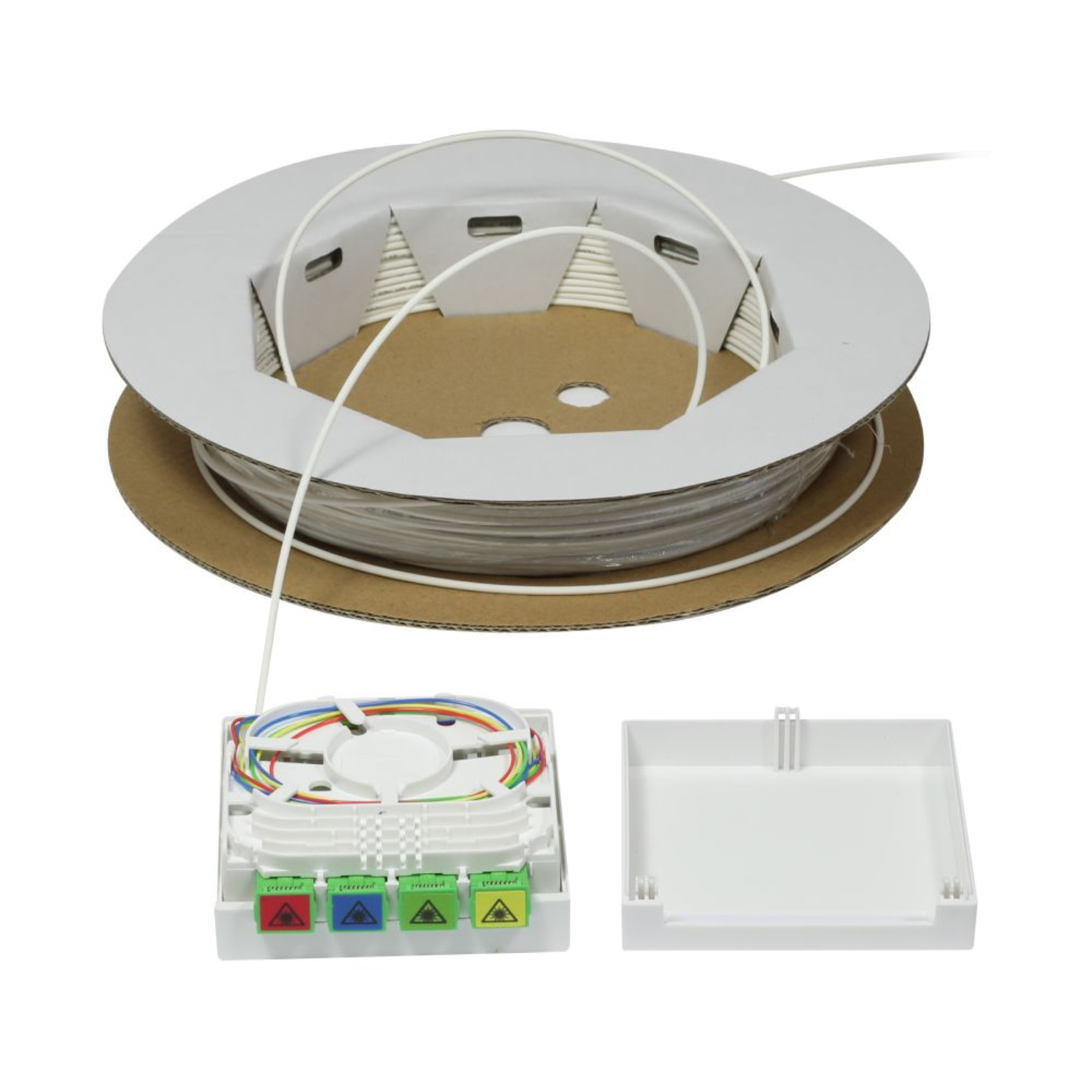 Synergy21 FTTH Compact Box Pre-assembled 4xSC/APC -gt Open End 40m