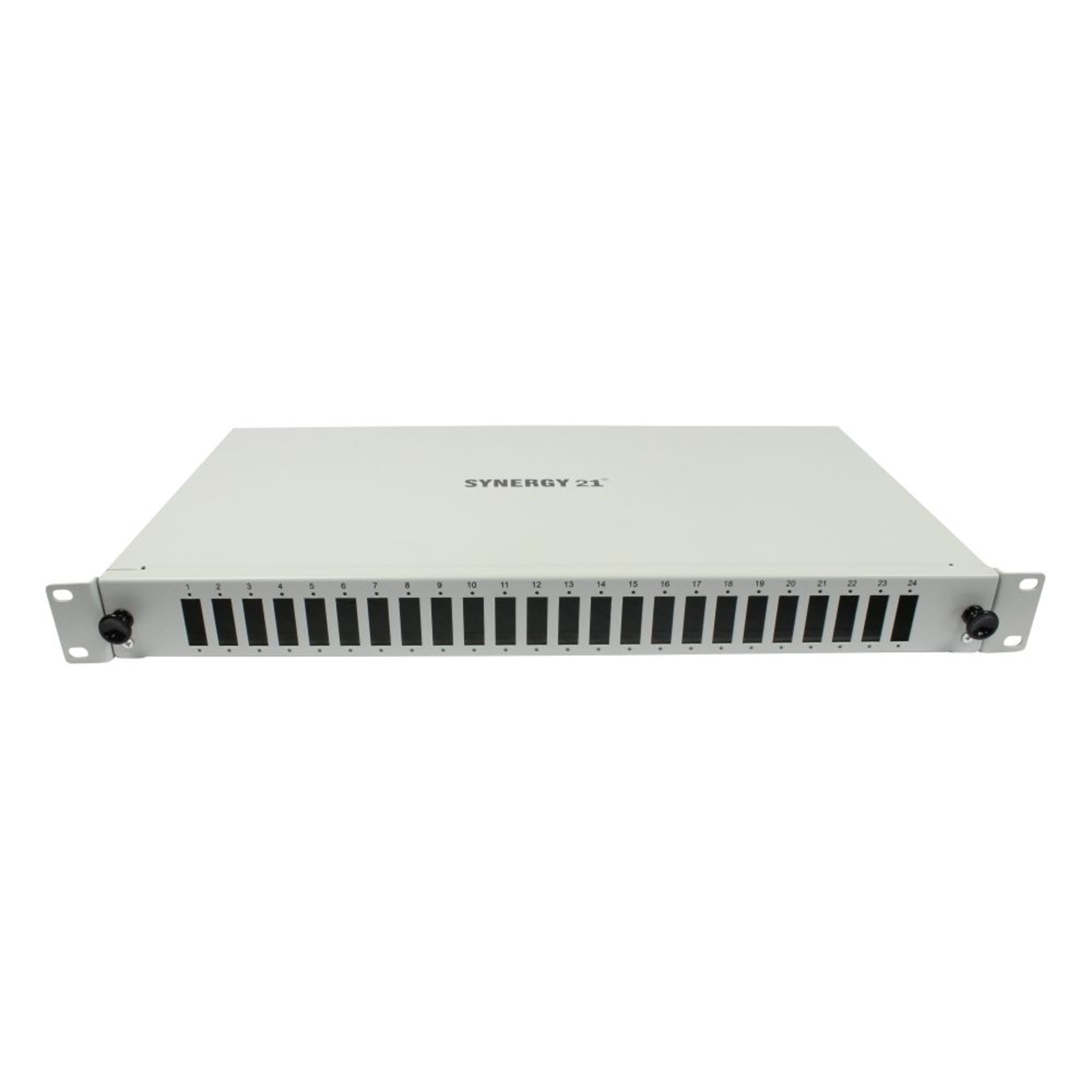 Synergy21 Fiber Optic Patch Panel 24x SC DuplexLC Quad Sockets 48.30cm (19)1U,out SCLC Couplers