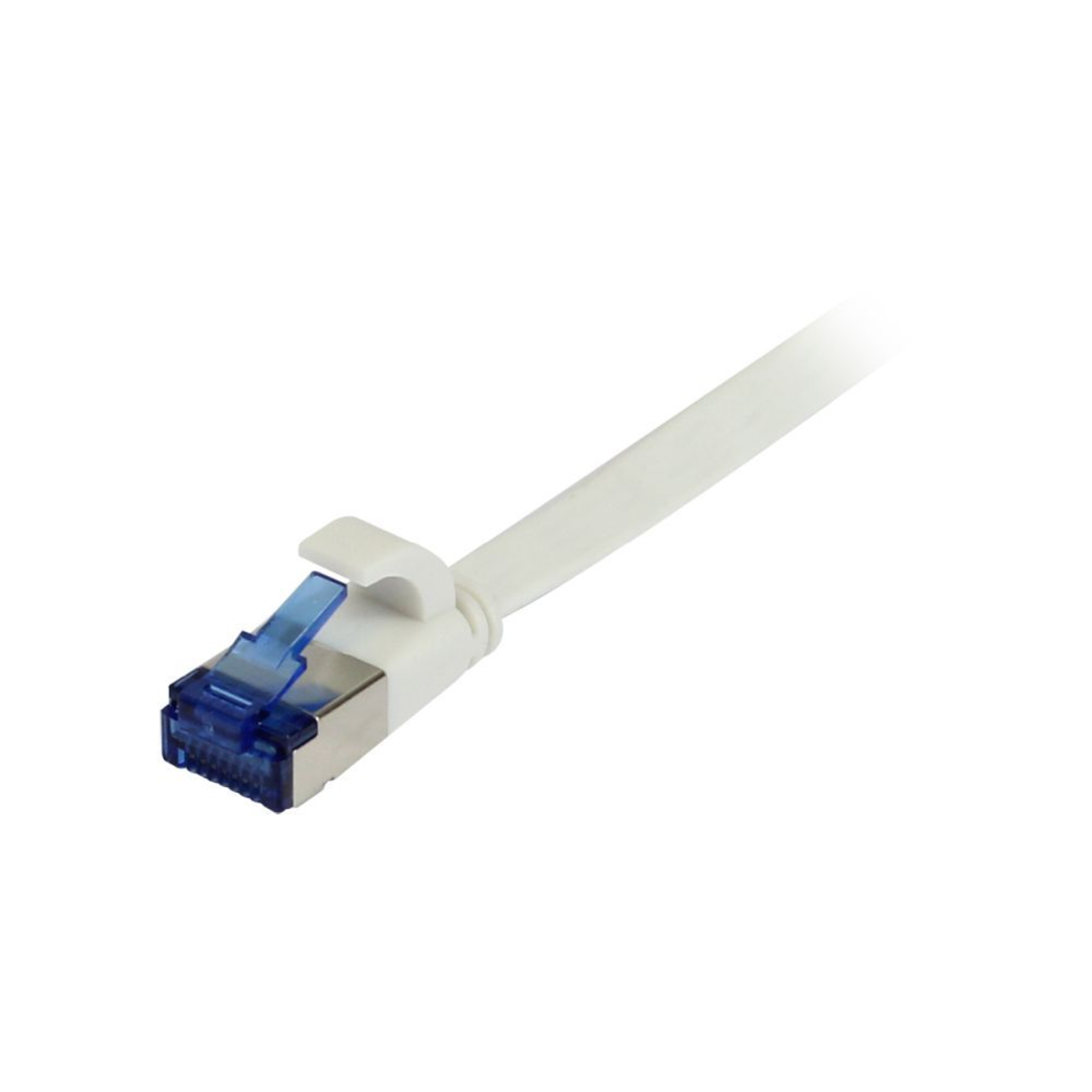 Synergy21 Patch Cable RJ45 CAT6A 500Mhz 0.5m White U/FTP Flat TPE(Superflex) AWG32