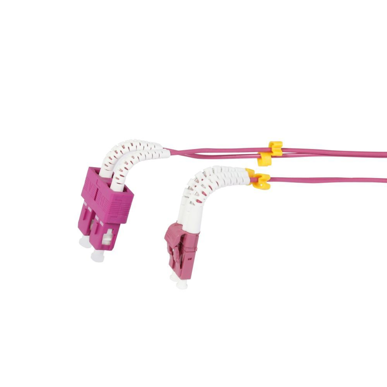 Synergy21 Cable Fibre Optic Patch 10.0m LC-SC 50/125um,OM4 OD=2mm Flexible Bend Predection Sleeve