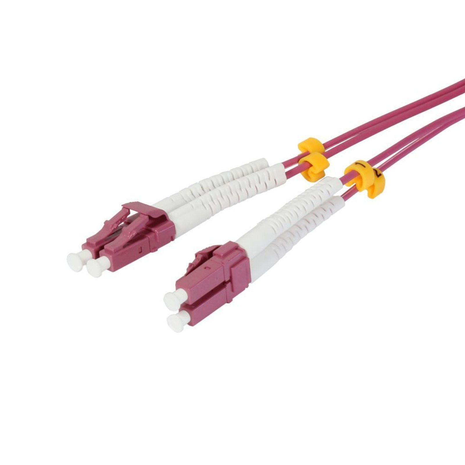 Synergy21 Cable Fibre Optic Patch 10.0m LC-LC 50/125um,OM4 OD=2mm Flexible Bend Predection Sleeve