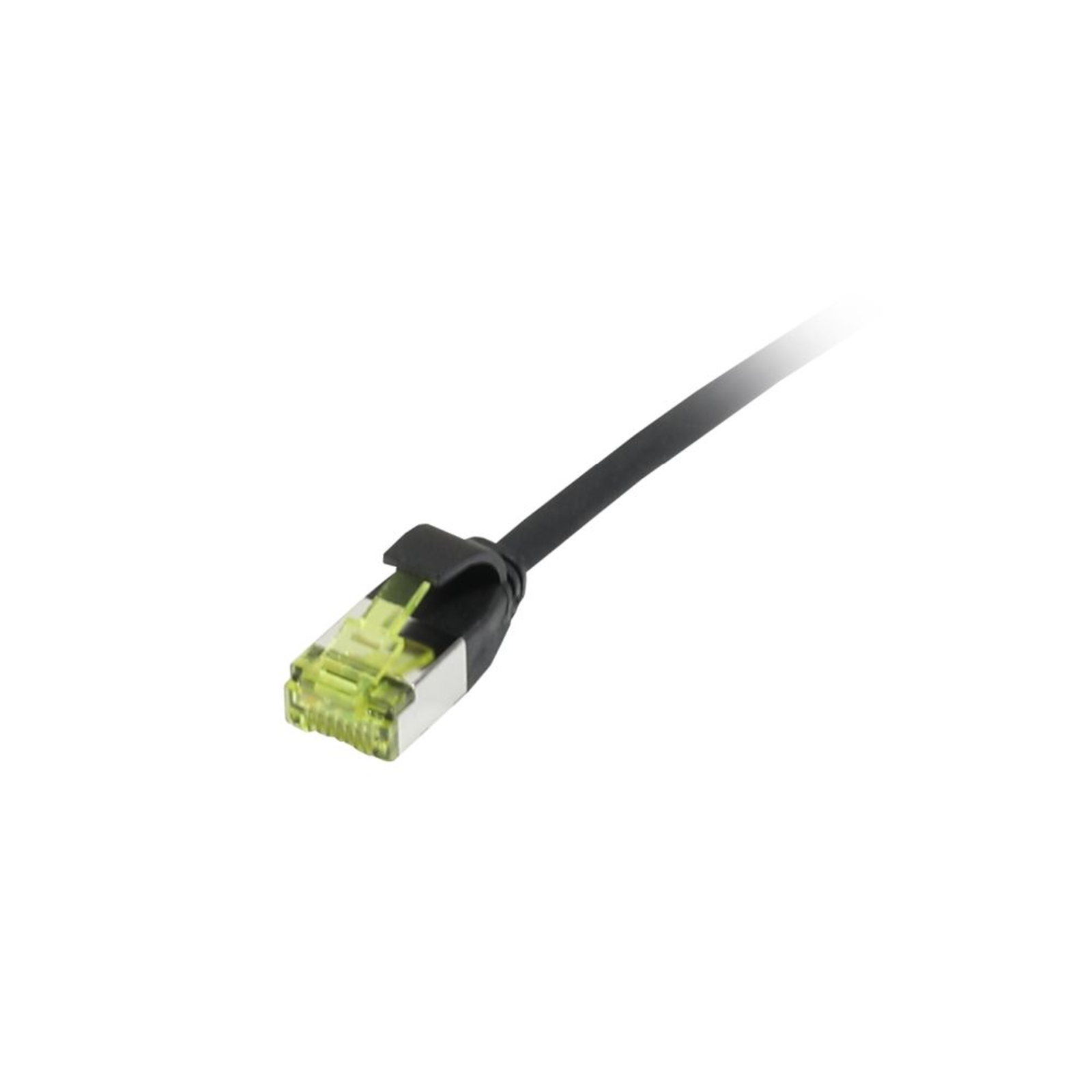 Synergy21 Patchcable RJ45 CAT6A 500Mhz 0.15m Black U/FTP Slimline Round 3.8mm TPE/LSZHSuperflexAWG32
