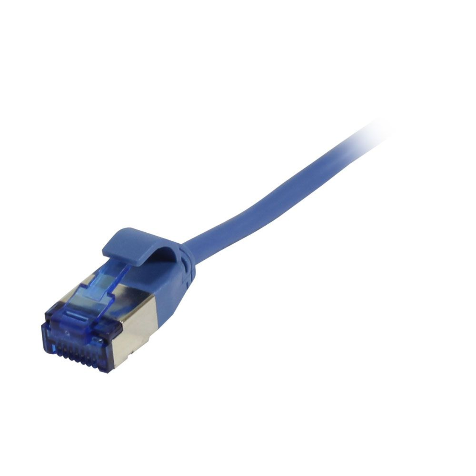 Synergy21 Patch Cable RJ45 CAT6A 500Mhz 7.5m Blue U/FTP Slimline Round D 3.8mm TPE(Superflex) AW G32