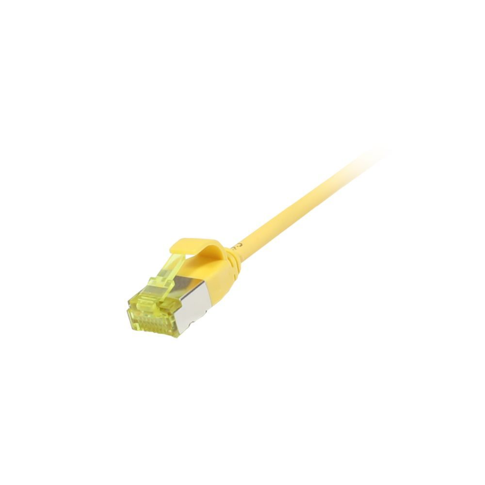 Synergy 21 Patch Cable RJ45 CAT6A 500Mhz 0.25m Yellow U/FTP Slimline Round D 3.8mm Network CAT 7