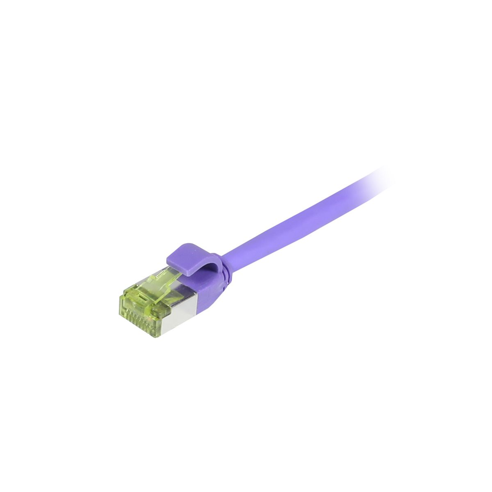 Synergy 21 Patch Cable RJ45 CAT6A 500Mhz Purple S/FTP Slimline Round D Cable Network