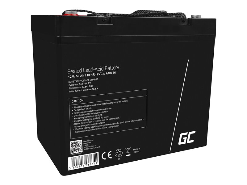 GREENCELL AGM 12V 50Ah VRLA Battery Gel deep cycle