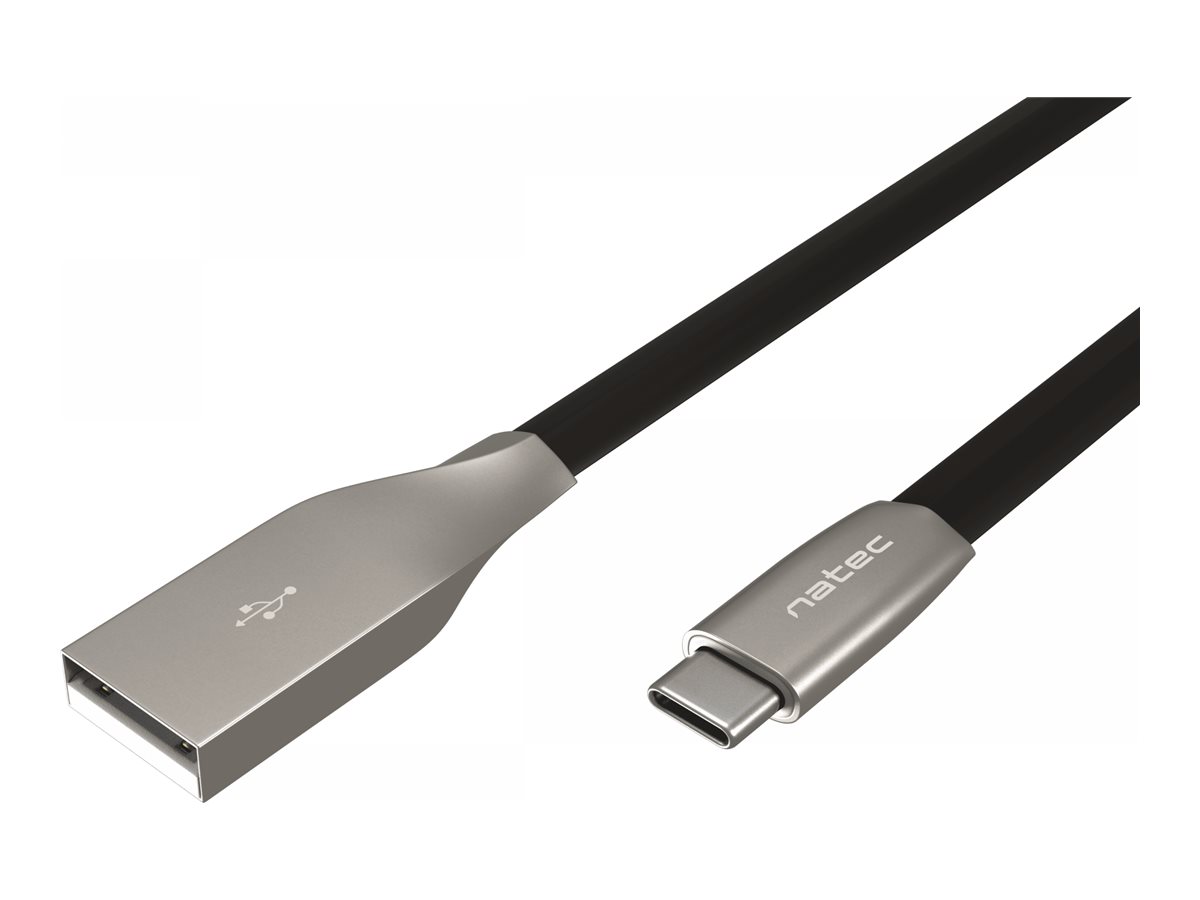 NATEC Cable USB-C/A 2.0 1m prati 1m black metal