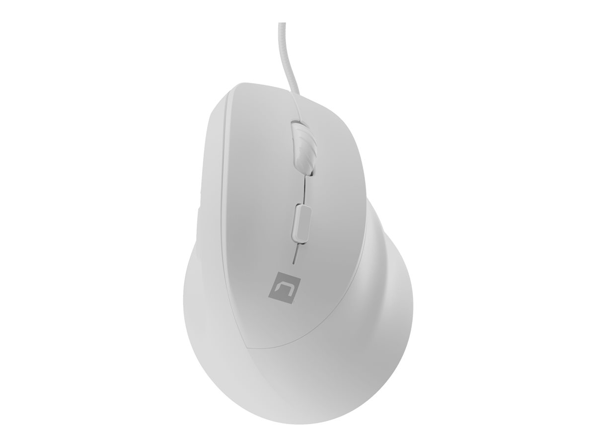 NATEC Vertical mouse Crake 2 pro optical 12800dpi programmable white