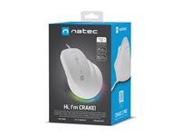NATEC Vertical mouse Crake 2 pro optical 12800dpi programmable white