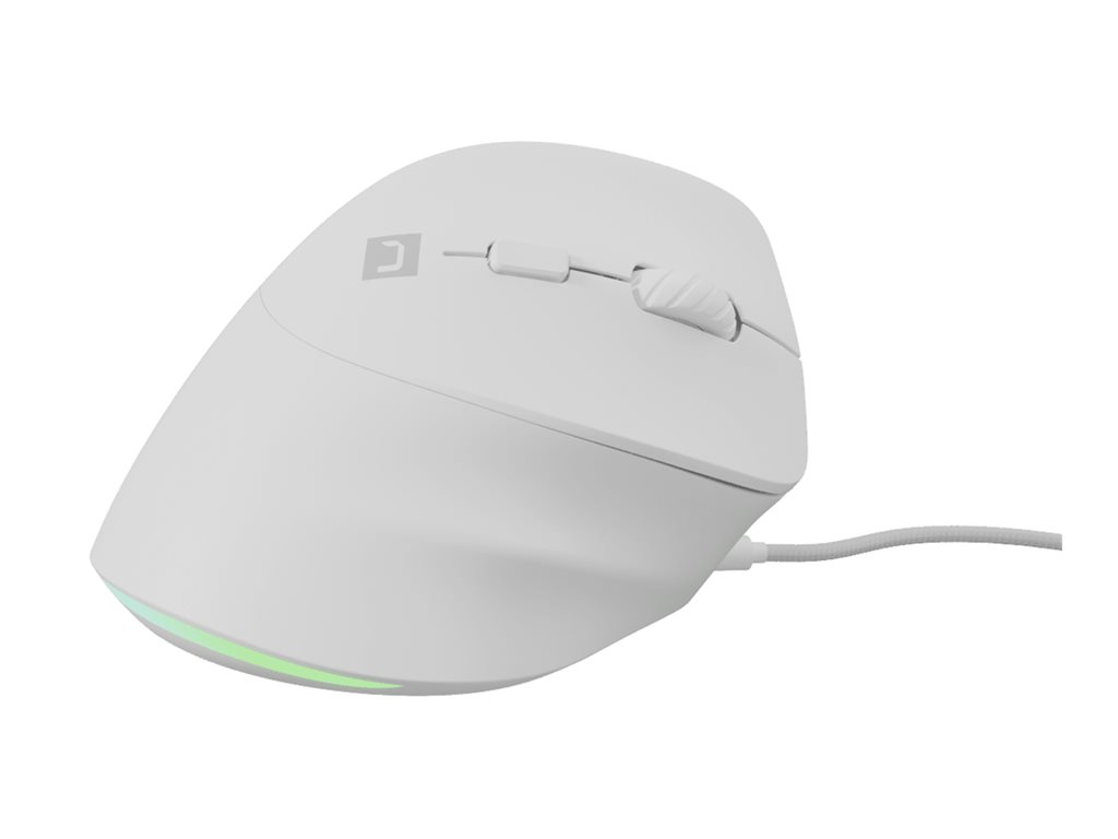 NATEC Vertical mouse Crake 2 pro optical 12800dpi programmable white
