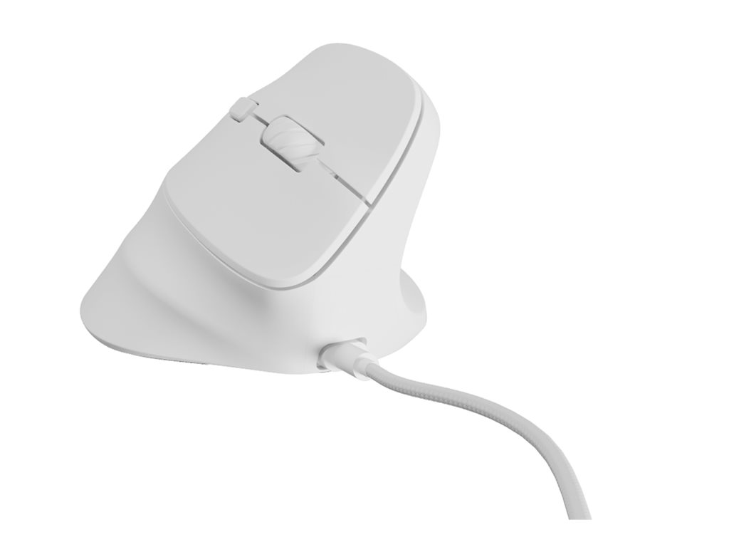 NATEC Vertical mouse Crake 2 pro optical 12800dpi programmable white