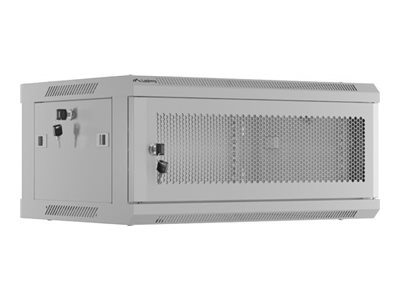 LANBERG Rack cabinet 19inch wall-mount 4U 600x450 perforated door grey flat pack