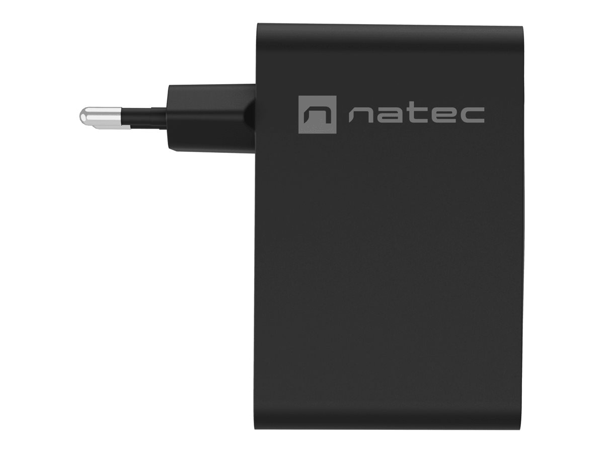 NATEC Charger Ribera Gan 3x USB-C + 1x USB-A 100W PD Black