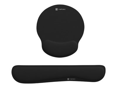 NATEC mouse pad wrist rest Chipmunk 2 in 1 ergonomic set black